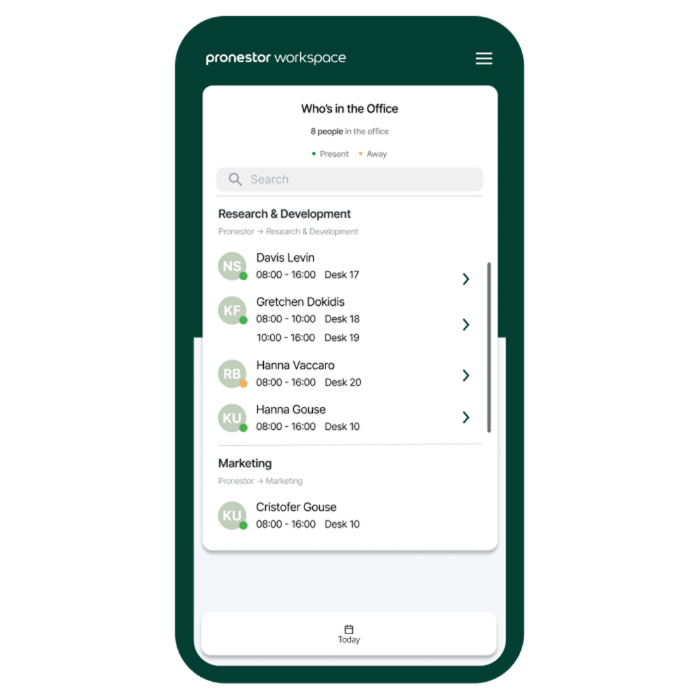Free Desk Booking App Pronestor Workspace